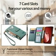 thumbnail image 3 of ETFAST Wallet Leather Phone Case For Samsung Galaxy AA52 A42 A32 A22 A12 Multi Card Zipper Phone case, 3 of 9
