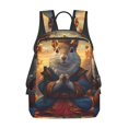 thumbnail image 1 of Disketp Maple Leaf Meditating Squirrel Mochila Ligera e Impermeable, Mochila de Día Resistente para Viajes, Senderismo y Uso Diario para Hombre y Mujer, 1 of 7