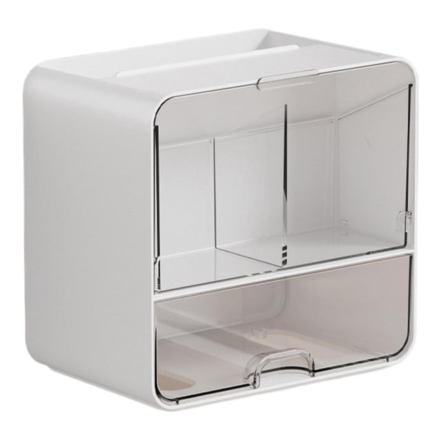 Soporte para almohadillas de algodón, recipiente para almacenaje de bastoncillos, soporte Qtip para baño, caja de almacenamiento para inodoro de gran