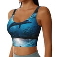 thumbnail image 2 of Fuzoiu Ocean Dolphin Fish School Print Women's Sports Vest,U-Back Sports Tank,Gym Vests,Athletic Sleeveless Shirts,Exercise Undershirts,Yoga, Gym, and Dance Wear-Large, 2 of 8