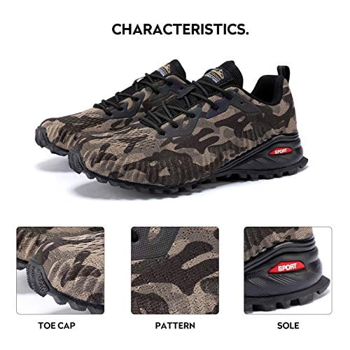 Kricely Men's Trail Running Shoes Fashion Hiking Sneakers for Men Tennis Cross Training Shoe Mens Casual Outdoor Walking Footwear