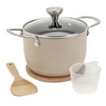 thumbnail image 2 of Infuse 5 Piece 2 Qt Aluminum Rice Cooker Set, Sand, 2 of 6