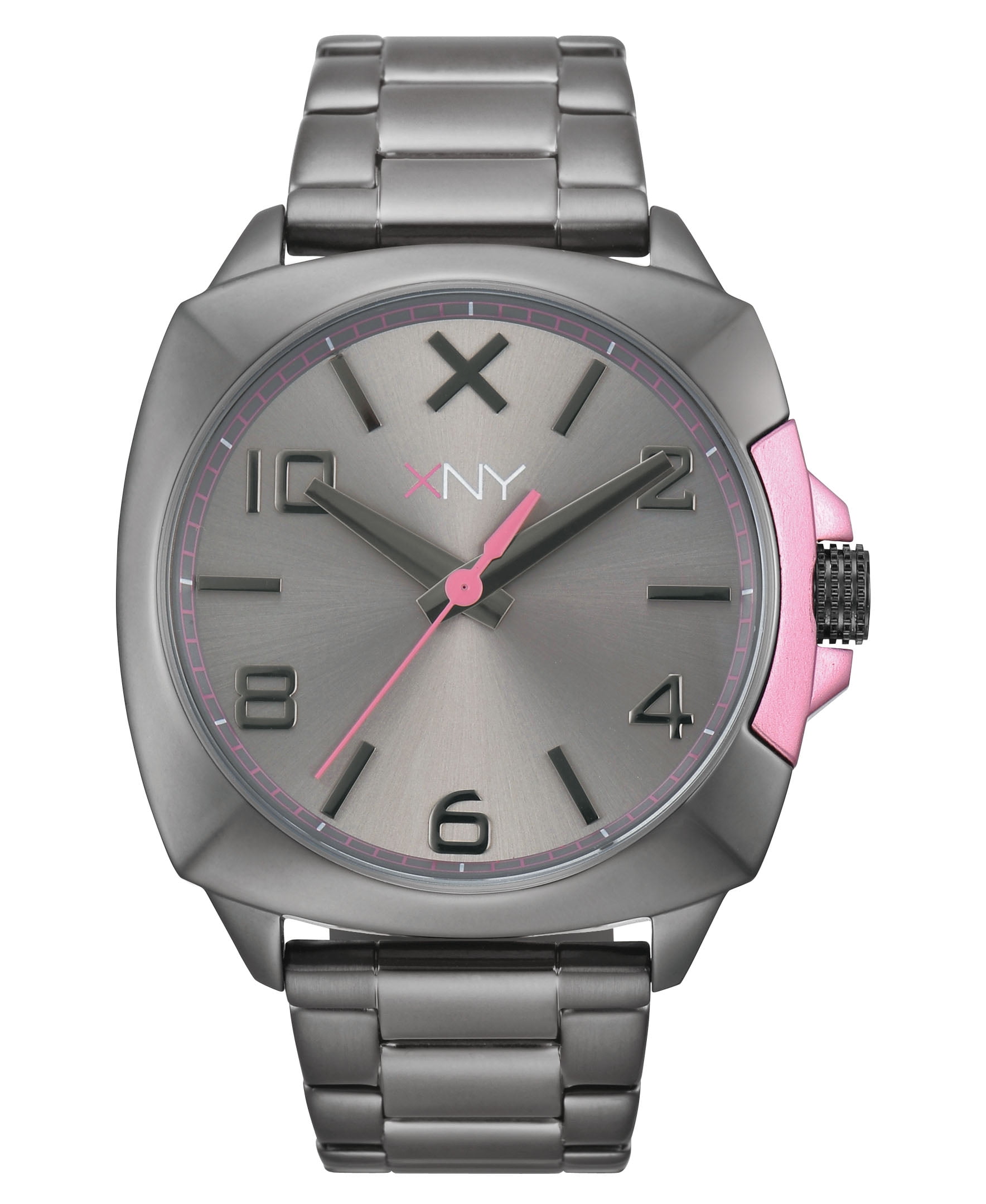 XNY Watch Women's City Chic Gray IonPlated Stainless Steel Bracelet