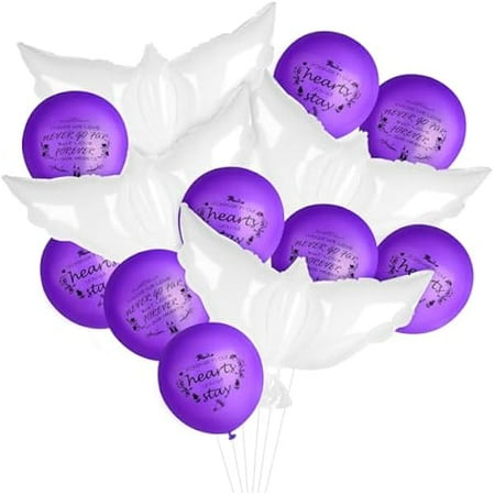 WEEKS 39 Pcs Dove Memorial Balloons to Release in Sky Peace Dove Purple Biodegradable Balloons Memory Life Floting Balloon for Funeral Condolence Anniversary Happy Heavenly Memorial Decorations