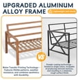thumbnail image 3 of 4-Piece L-Shaped Outdoor Patio Furniture Set, All-Aluminum Corner Sectional Sofa with Wood Grain Finish, Cushioned Seating & Plastic Wood Coffee Table, for Backyard & Balcony, 3 of 8