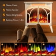 thumbnail image 6 of Auseo Electric Fireplace Heater 25’’ with 3D Realistic Flame Effect, Freestanding Fireplace with Remote Control, Timer, Different Flame Color,2 Heating Modes 500W/1500W, Beige, 6 of 6