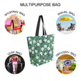 thumbnail image 7 of FORMRS Womens Canvas Tote Bag with Zipper Inner Pocket Shoulder Handbag, Small White Flowers, 7 of 7