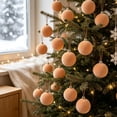 thumbnail image 5 of Bxaolu 12Pcs Velvet Christmas Ball Ornaments, Flocked Christmas Tree Balls Bulk, Plastic Decorative Hanging Ornaments for Xmas Holiday Decor, 5 of 7