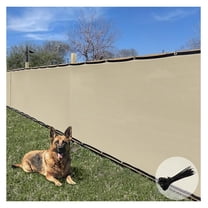 Sunrise 8' x 30' Privacy Fence Screen with Grommets, Outdoor Windscreen Fence Covering Privacy Screen UV Blockage for Backyard Garden Patio, Zip Ties Included (Beige)