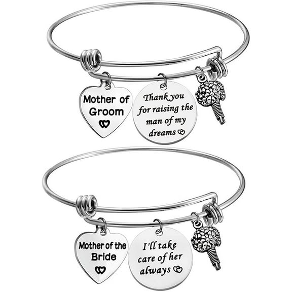 Zuo Bao Mother of The Bride or Groom Adjustable Bangle Wedding Gifts Mothers Gifts Bangle Bouquet