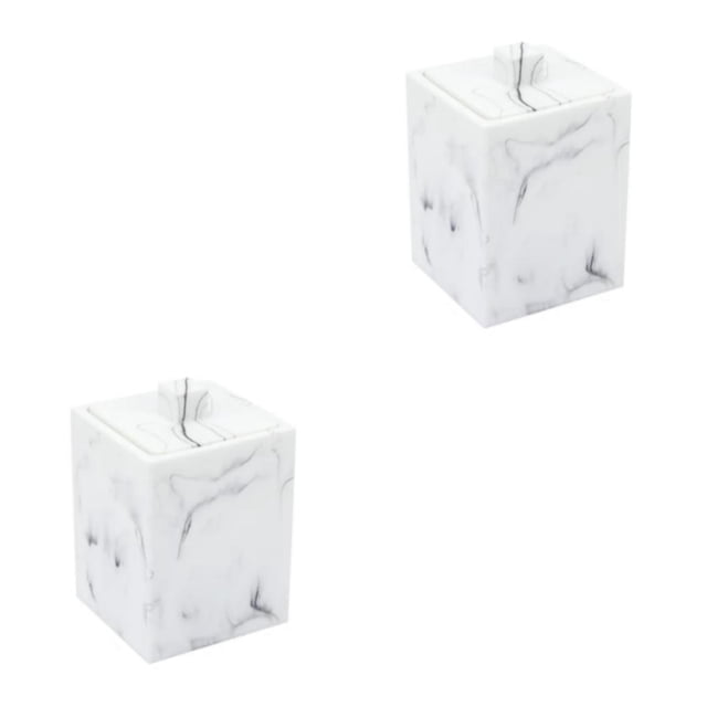 Youkk Boîte à Tringle en Résine Unique Durable et Réutilisable Taille Coton avec Couvercle Grande Capacité Grand Application 2Ensemble