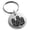 Silver, variant on Stainless Steel Letter J Initial 3D Cube Box Monogram Engraved Small Medallion Circle Charm Keychain Keyring