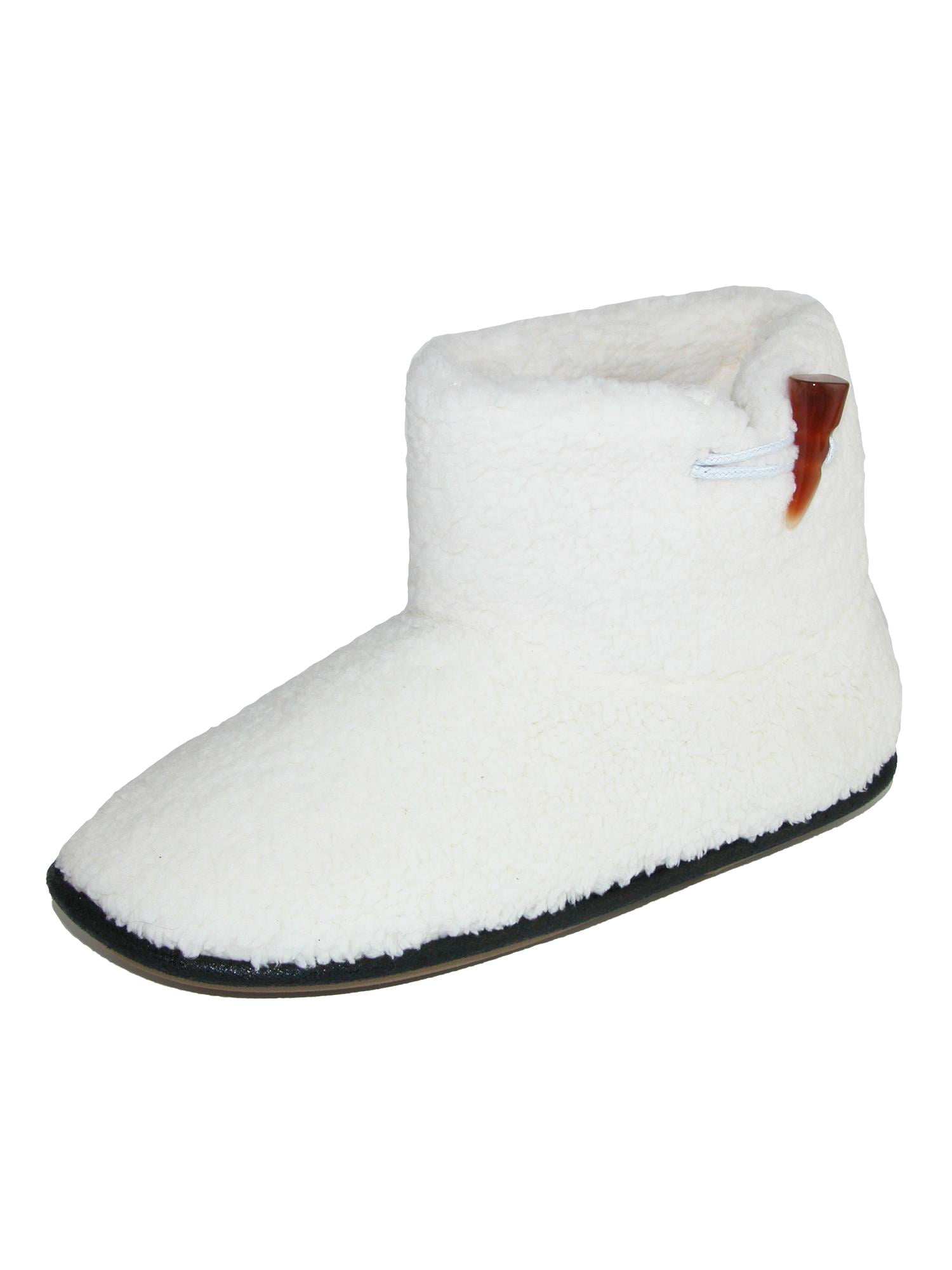 fleece lined bootie slippers