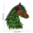 thumbnail image 3 of Christmas Winter Wreath Farmhouse Double Horse Head Christmas Wreath Christmas Decoration 24 Inch Christmas for Front Door, 3 of 5