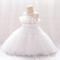 thumbnail image 4 of Baby Girls Birthday Party Princess Tulle Dress Toddler Wedding Bridesmaid Ball Gown 0-6T, 4 of 7