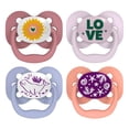 thumbnail image 1 of Dr. Brown's Advantage 100% Silicone, Glow in the Dark Pacifier Love Purple Ocean 0-6M, 4 pack, 1 of 9