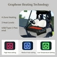 thumbnail image 2 of Heated Golf Cart Seat Cover, Waterproof and Non-Slip Winter Golf Cart Seat, 4-Zone Heating, 3 Heat Levels, USB/Type-C Powered, Universal Fit (Navy Blue), 2 of 8