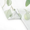 thumbnail image 3 of Cortina de ducha de hojas verdes botánicas de acuarela, ramo de plantas, patrón floral, cortina de ducha de eucalipto con fondo blanco, tela de poliéster de 72x72 pulgadas, 3 of 5
