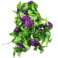 thumbnail image 1 of 230cm Artificial Flower Rose Vine Hanging Garland Party Home Wedding Wall Decor Purple Cloth + Plastic, 1 of 8
