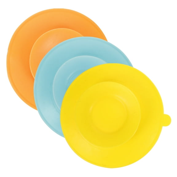 OATIPHO 3Pcs Kids Suction Plates Silicone Anti-slip Base Tableware for Households