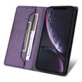 thumbnail image 5 of Allytechgroup Wallet Case for iPhone XR, Slim Lightweight PU Leather Stand Flip Phone Case with Credit Card Slot Shockproof Protective Back Cover for iPhone XR Women Men, Purple, 5 of 9