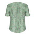 thumbnail image 6 of ZVAVZ Plus Size Tops for Women Trendy Gradient Tie Dye T-Shirts Buttons Pleated Henly Crew Neck Blouse Relaxed Fitted Comfy Pullover Blouse Blue,5XL, 6 of 7