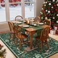 thumbnail image 3 of Wonnitar Christmas 5x7 Area Rug, Washable Soft Rug for Living Room, Non Slip Xmas Tree Ultra Thin Bedroom Rug, Indoor Floor Carpet for Dining Room Winter Holiday Decor, Green, 3 of 13