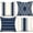 Navy Blue, variant on Outdoor Pillow Covers 18x18 Inch Set of 4 Waterproof Modern Geometry Throw Pillows Outdoor Summer Waterproof Decor for Patio Funiture Garden Polyester Cushion Covers 013A
