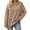 Khaki, variant on Women Tops Women's Solid Sweatshirt Women's Hooded Sweatshirt Long Sleeve Ribbed Pullover Casual Loungewear Soft Cozy Comfortable Warm Winter Fall Spring Outerwear
