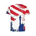 thumbnail image 4 of Weiqiqre Womens Summer Tops American Flag Shirt for Women Firework Fourth of July T Shirt Patriotic Graphic Tee USA Flag Short Sleeve Tops, 4 of 5