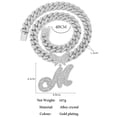 thumbnail image 6 of 2023 New Bling A-Z Letter Pendant Necklace For Women Iced Micro Paved Butterfly Letters Necklace Miami Cuban Chain Trend Jewelry   Gift QY, 6 of 6