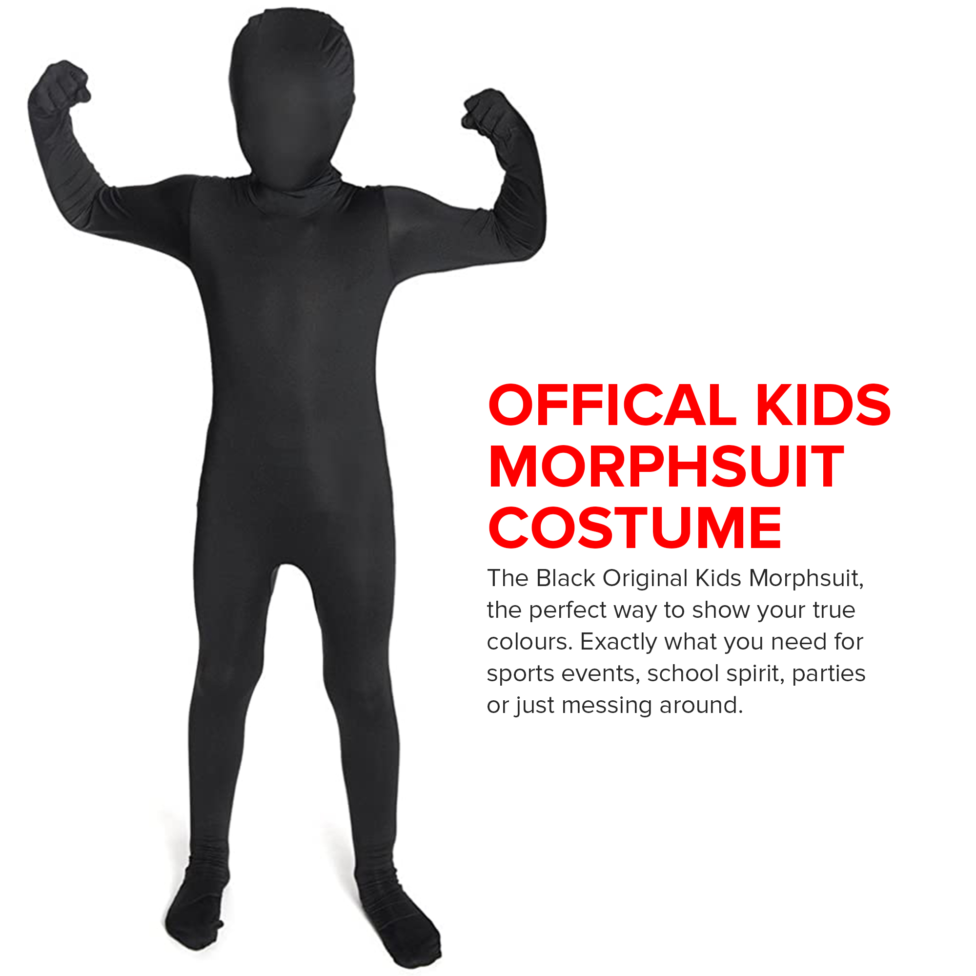 Morphsuits Ganzkörperanzug „Smoking“ Für Kinder – Verrücktes Kostüm Für Halloween & Partys (Größe L)