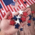 thumbnail image 3 of Holzlrgus Patriotic Star Ornaments Navy Blue Red White Wood Decoration, Set of 60, 2.39 oz, 3 of 7