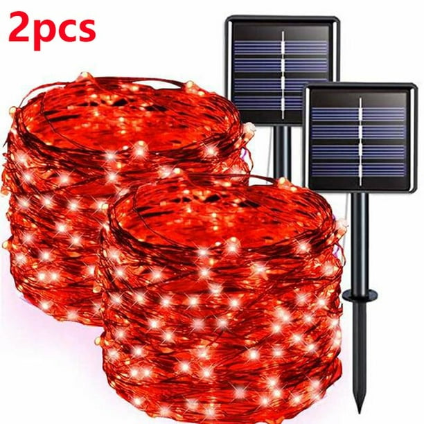 Guirnalda de luces LED solares para exteriores, lámpara de festón, decoración de jardín, Navidad, impermeable, 42M400Leds