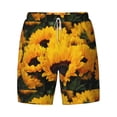 thumbnail image 4 of Lsque Mens Swim Trunks Flower Bush Sunflower Pattern - Bathing Suit Compression Liner - Beach Swim Shorts Swimwear - (S-3XL) - Stretch Quick Dry -XX-Large, 4 of 9