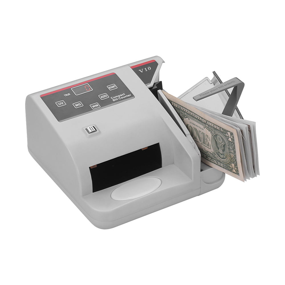 FixtureDisplays Bill Counter Money Cash BANKNOTE Machine Count Currency W/Counterfeit Detection 18602-NF No 