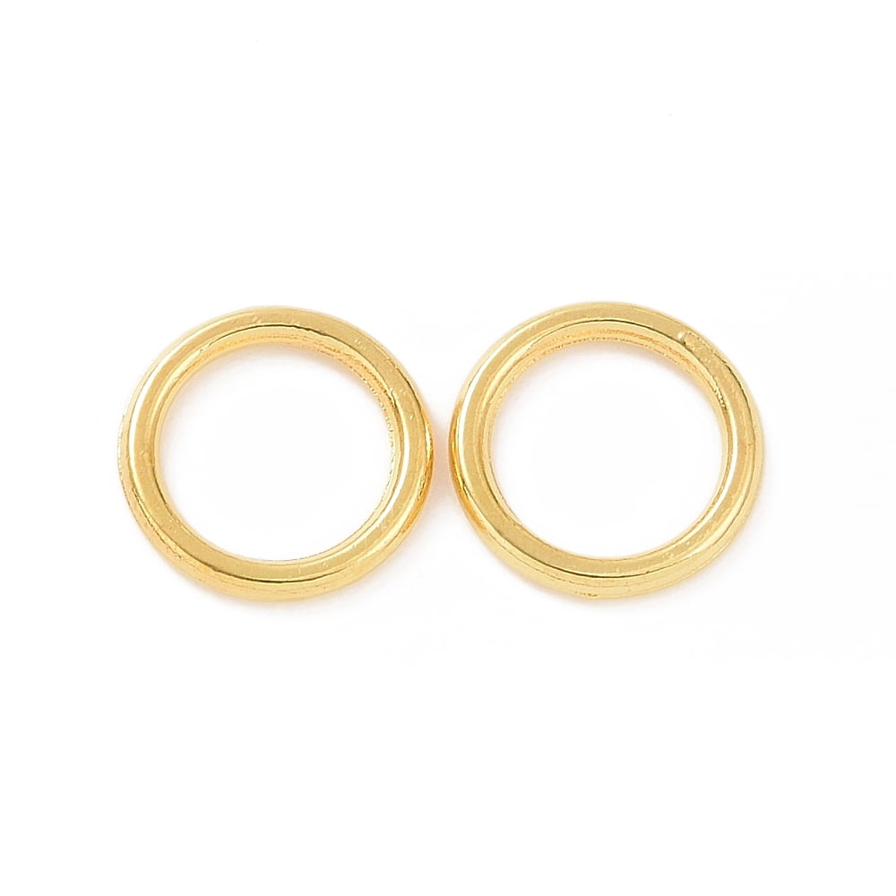 1000pc Alloy Closed Jump Rings Round Ring Golden 10x1.2mm 16 Gauge Inner Diameter: 7.2mm