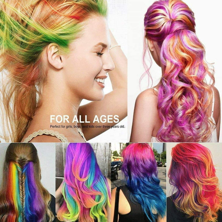 Ruby's Hair Chalk for Girls - Kids Temporary And Washable Hair  Color - Cool Girl Gifts Age 4 5 6 7 8 9 10 11 12 And up. : Toys & Games