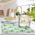thumbnail image 5 of Slothes Branches Leaves Dish Drying Mat Dish Drainer Rack Mats Water Absorbent Non-Slip Easy Clean Heat Resistant for Kitchen Counter, 5 of 8