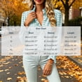 thumbnail image 4 of Feancey Womens Ruffle Button Down Shirts Plaid Casual Long Sleeve Stand Collar Blouse Dressy Trendy Gingham Work Shirt Birthday Gift Light Blue L, 4 of 10