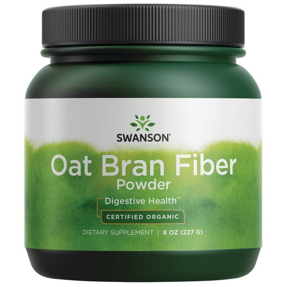 Swanson Oat Bran Fiber Powder - Certified Organic 8 oz Powder