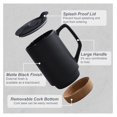 thumbnail image 3 of Ceramic Coffee Mug Set, 17 OZ Matte Black Mugs with Cork Base & Lid - Large Handle Coffee Cups for Coffee, Tea, Hot Chocolate - Gift for Men & Women, 3 of 6