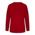 thumbnail image 6 of Going Out Tops for Women Viikei 2025 Fall Womens Tops Plus Clearance Plus Size Tops,Women Long Sleeves Casual Shirts Color Round Neck Sweatshirt Pullover Loose Tunic Tops Red S, 6 of 6
