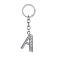 thumbnail image 1 of Simple Stylish Letter Key Chain Metal Rhinestones Key Ring Alphabet Keychain Bag Pendant Charm Birthday Gift (Letter A), 1 of 7