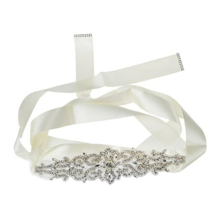 

Vintage Handmade Crystal Rhinestones Wedding Dress Bridal Sash Belt NEW Color: