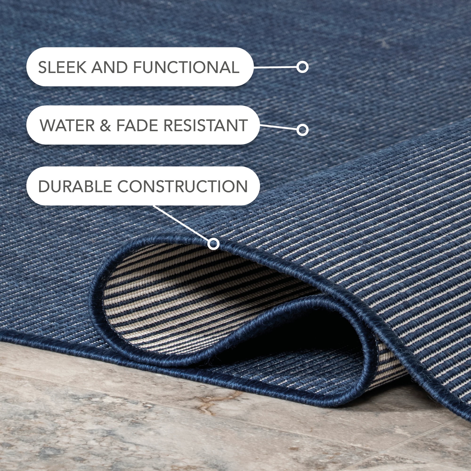 nuLOOM Nakia Transitional Indoor/Outdoor Area Rug, 8' x 10', Nakia Navy