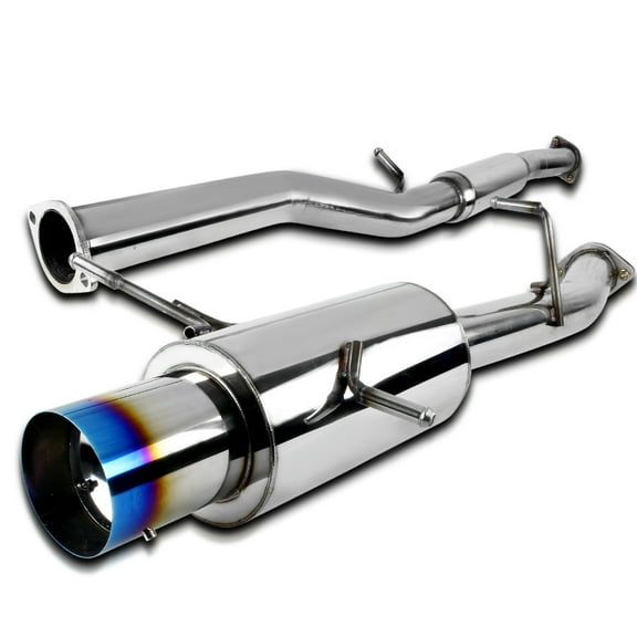 Spec-D Tuning 4.5" Burnt Tip Catback Exhaust System Compatible with 2002-2007 Subaru Impreza WRX Sti