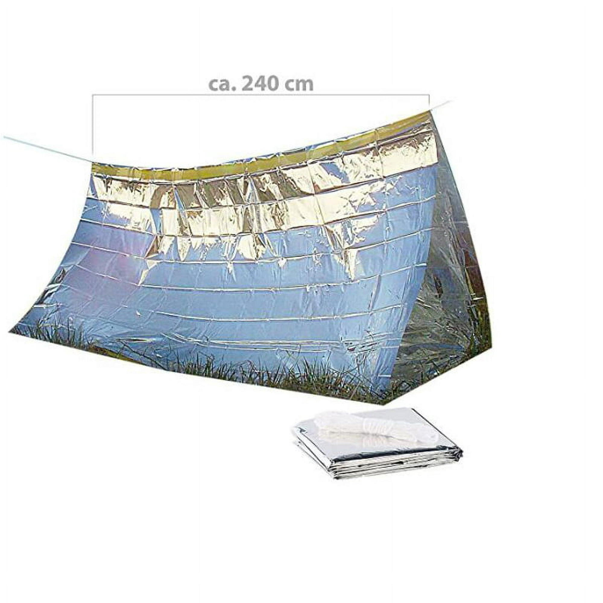 Chlua 3 In 1 Emergency Blanket Tent Sleeping Bag Heat Reflective Waterproof Mylar Thermal Protection Camping Hiking Survival Gear