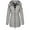 A001 Gray, variant on Women Jacket Reversible Spring and Winter Fashion Warm Quilted Long Hooded Padded Bubble Coat Black S