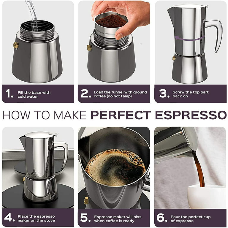 bonVIVO Intenca All Range Stovetop Espresso Italian Coffee Maker